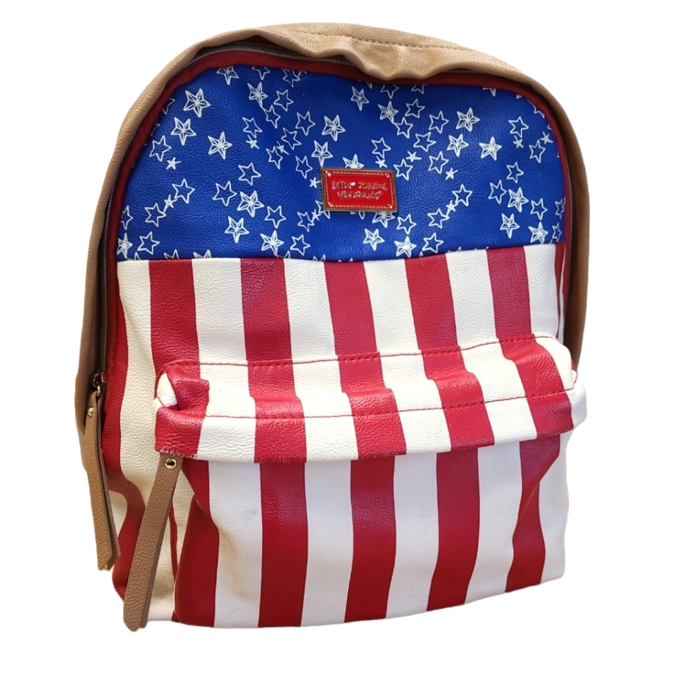 Betsey Johnson New York NY Flag Back Pack